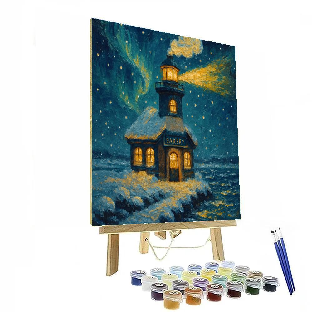Polar Bakery Lighthouse Painting by numbers kit