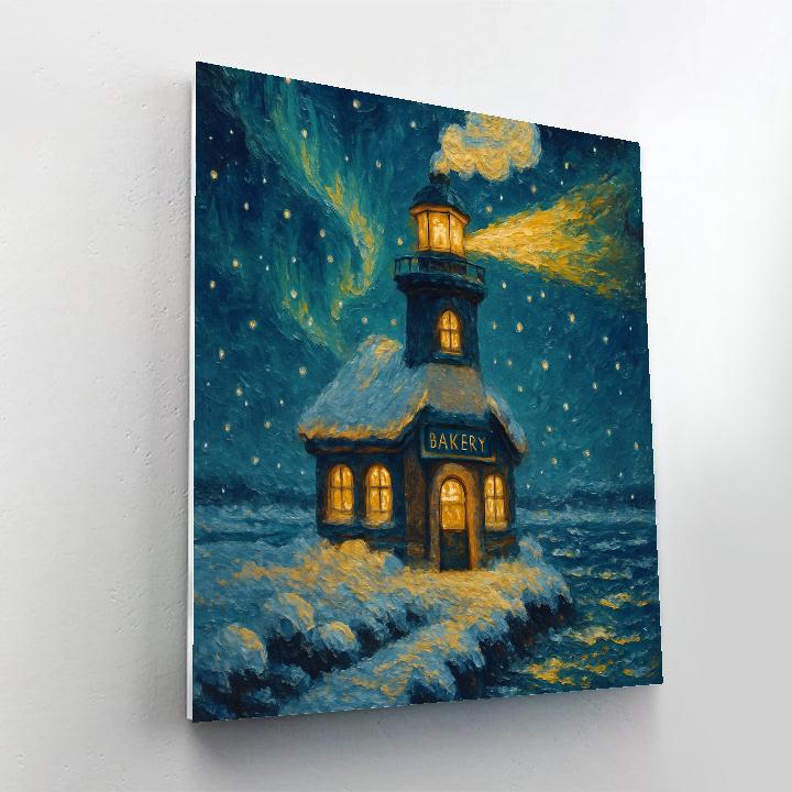 Polar Bakery Lighthouse Painting by numbers kit