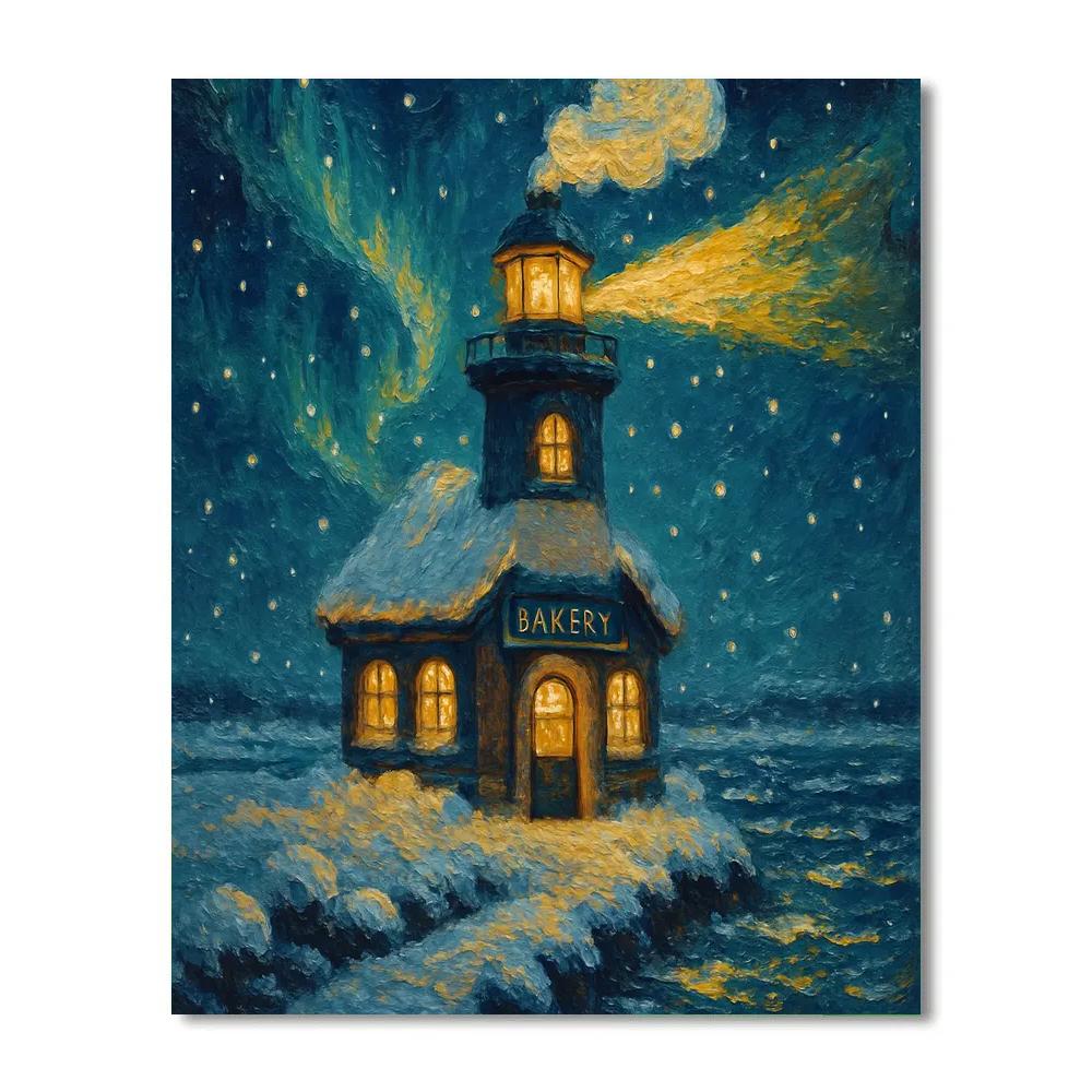 Polar Bakery Lighthouse Painting by numbers kit