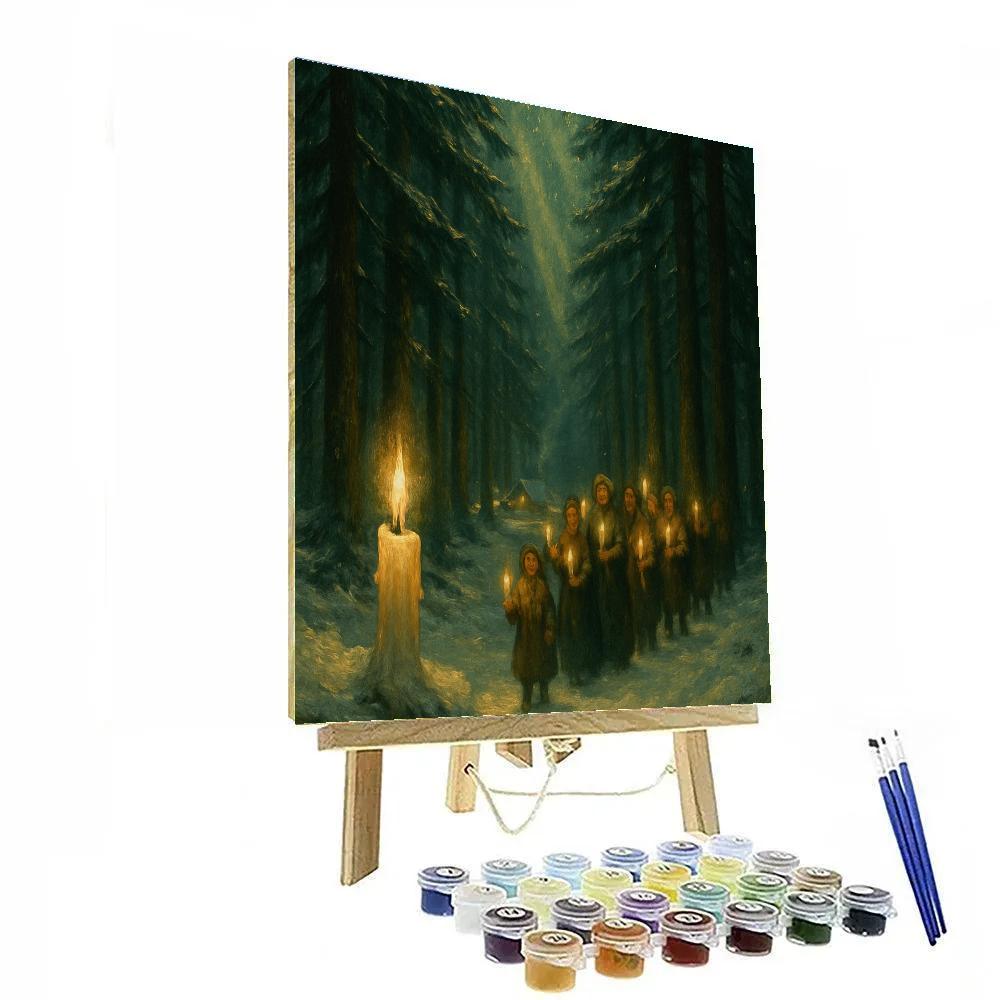 Cathedral Pines Candle March Painting by numbers kit