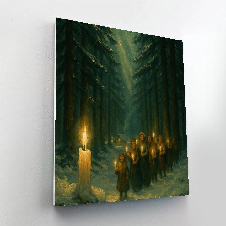 Cathedral Pines Candle March Painting by numbers kit