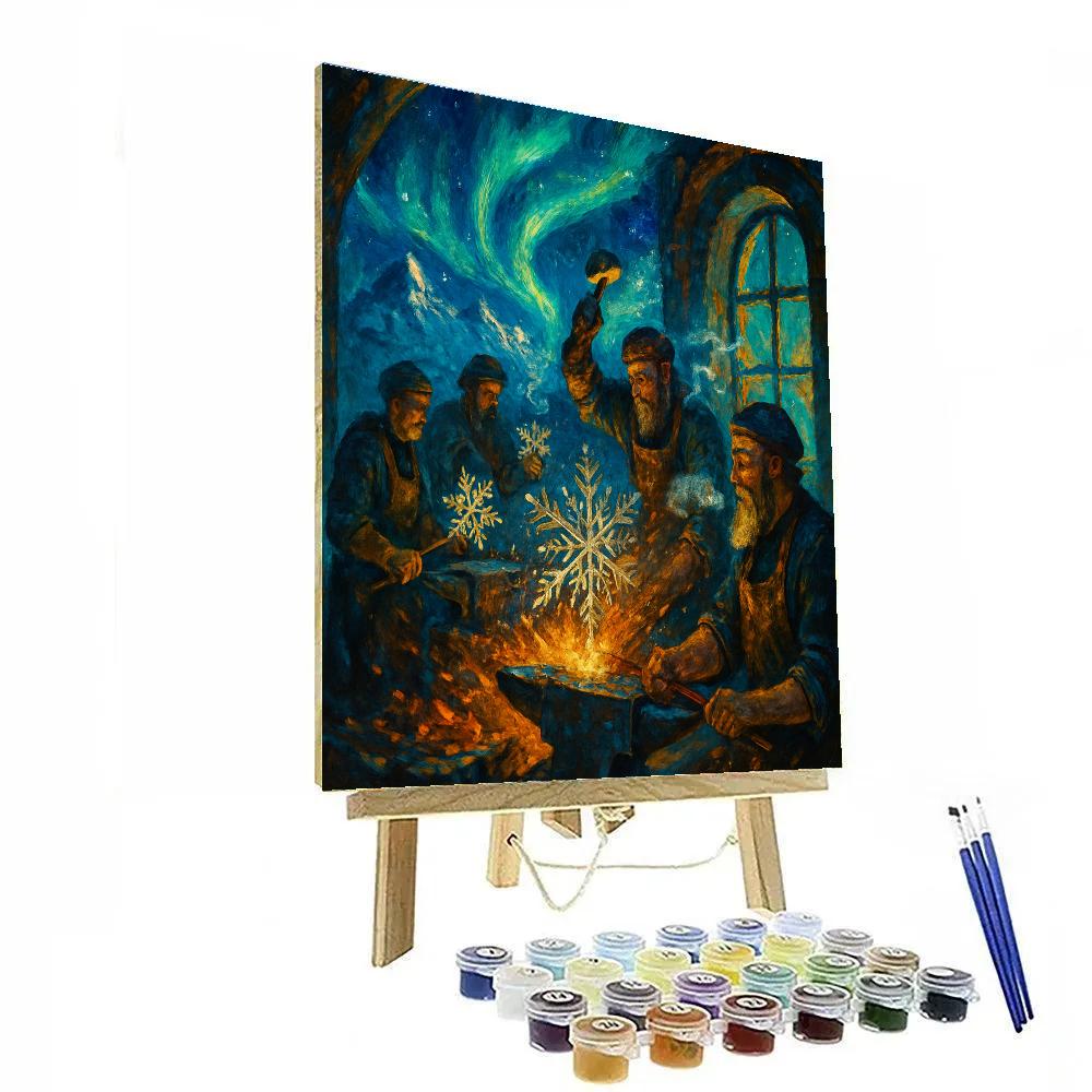 Aurora Forge Of Snowflakes DIY paint by numbers