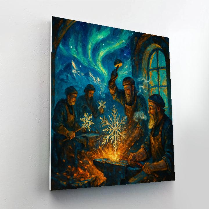 Aurora Forge Of Snowflakes DIY paint by numbers