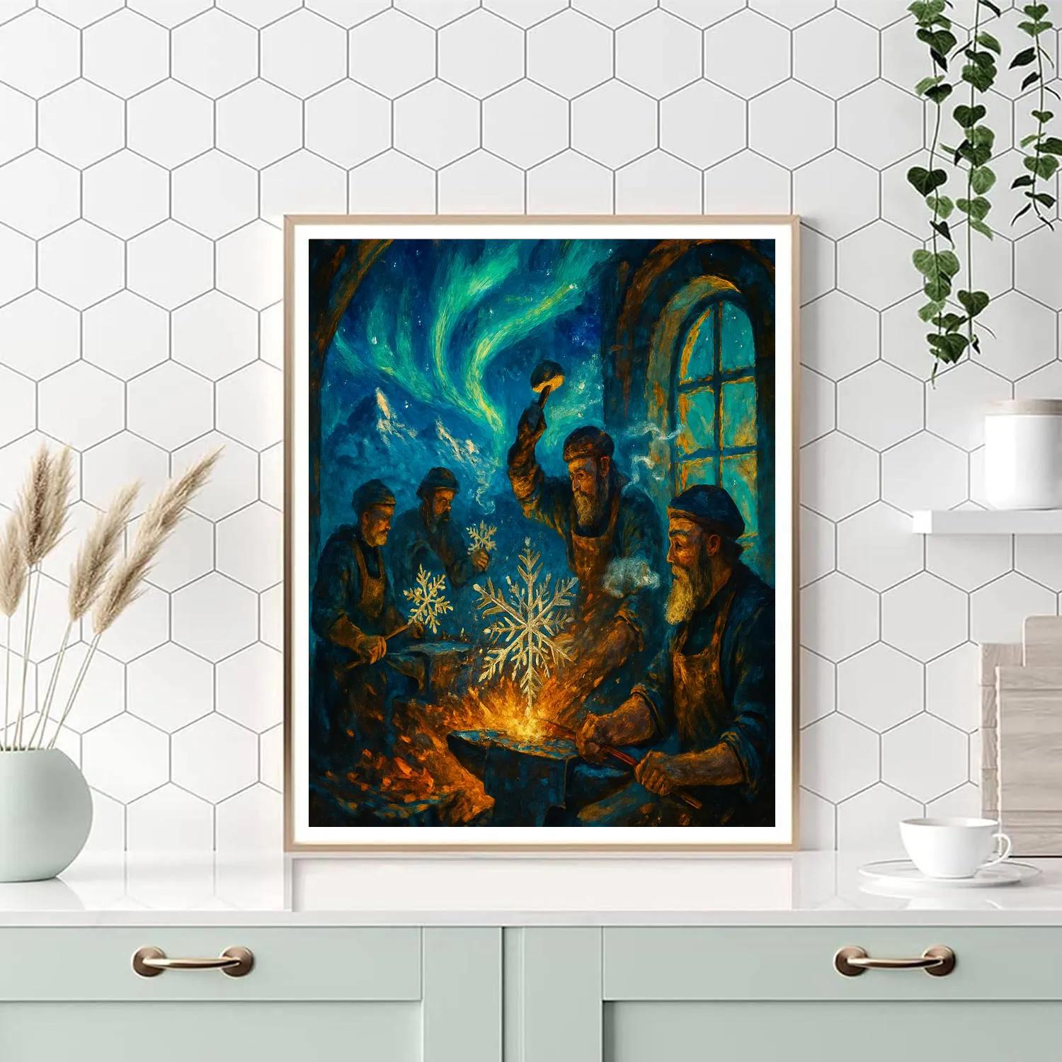 Aurora Forge Of Snowflakes DIY paint by numbers