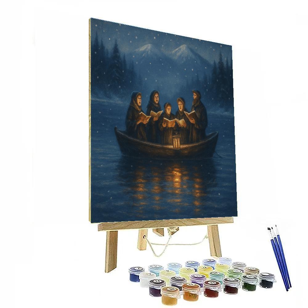Moonlit Carol Boat paint by numbers