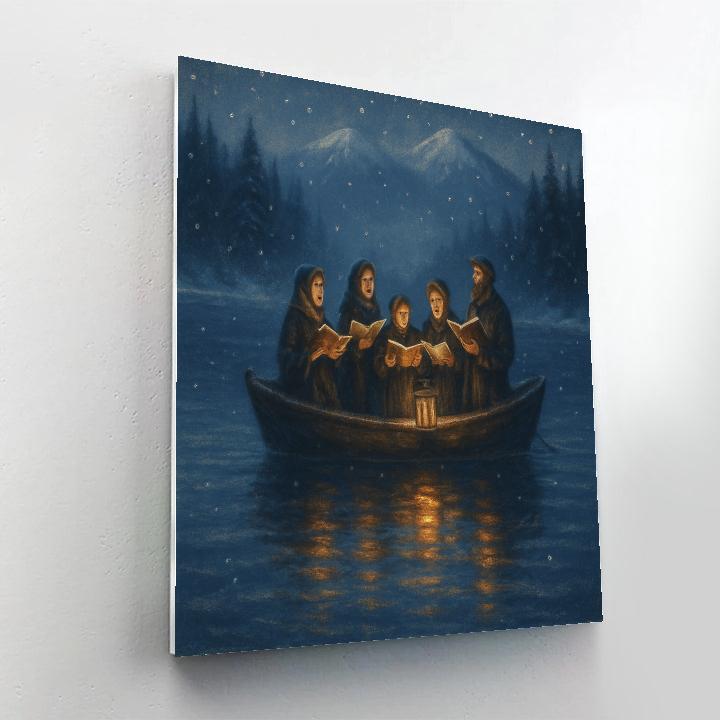 Moonlit Carol Boat paint by numbers