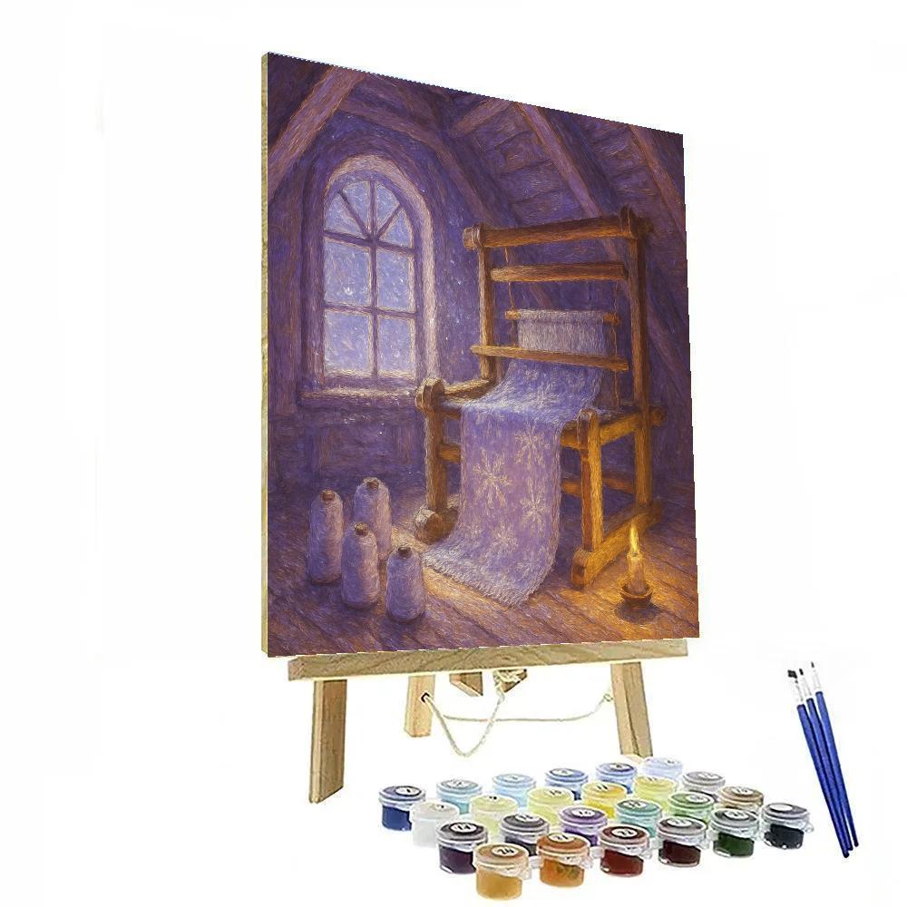 Snowflake Weaver Attic Painting by numbers kit