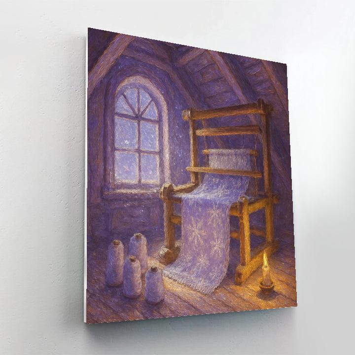 Snowflake Weaver Attic Painting by numbers kit