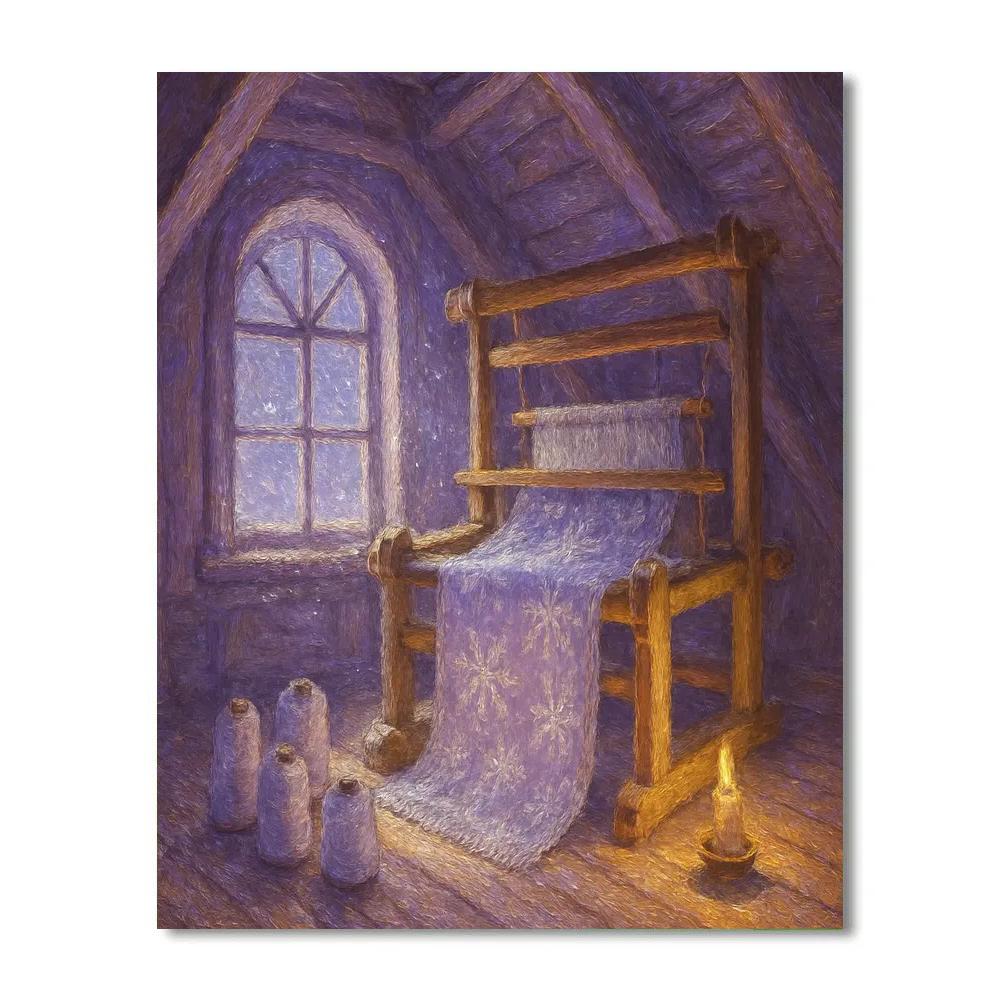 Snowflake Weaver Attic Painting by numbers kit