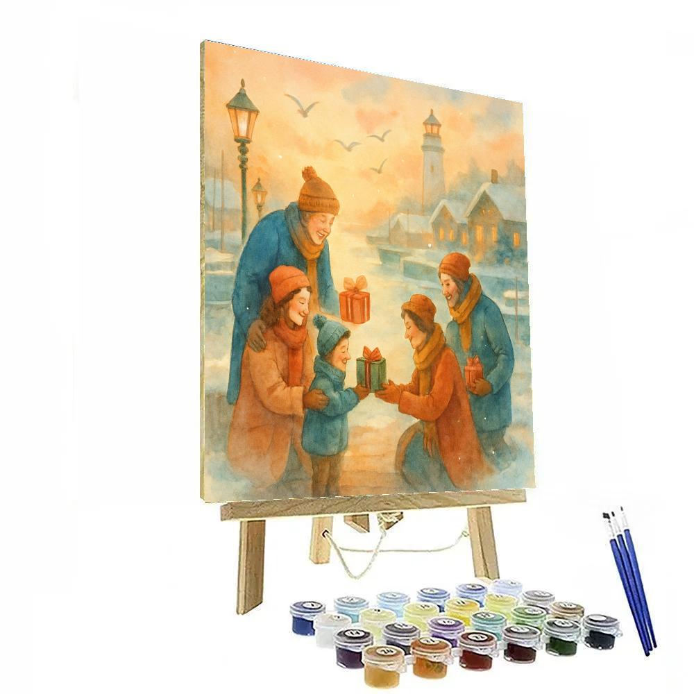 Tidings At The Frozen Pier paint by numbers