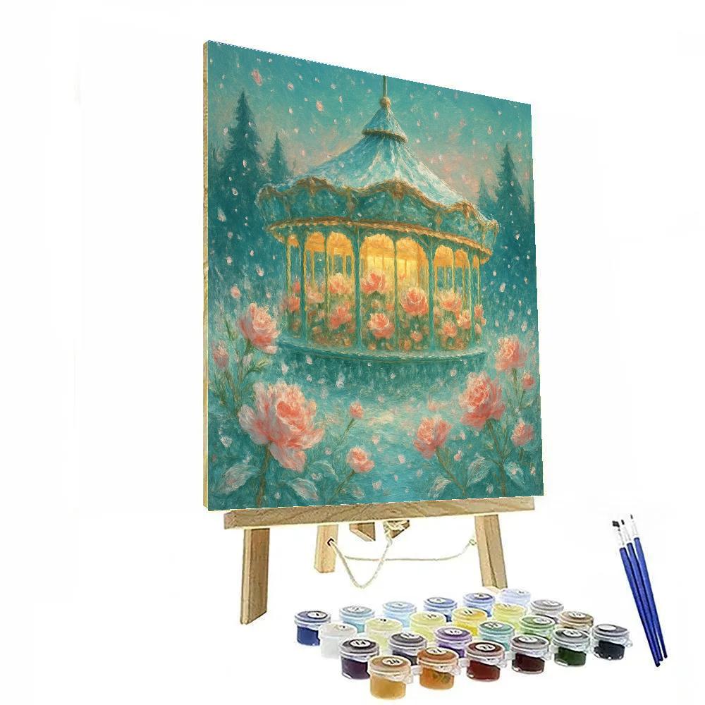 Winter Carousel Greenhouse paint by numbers