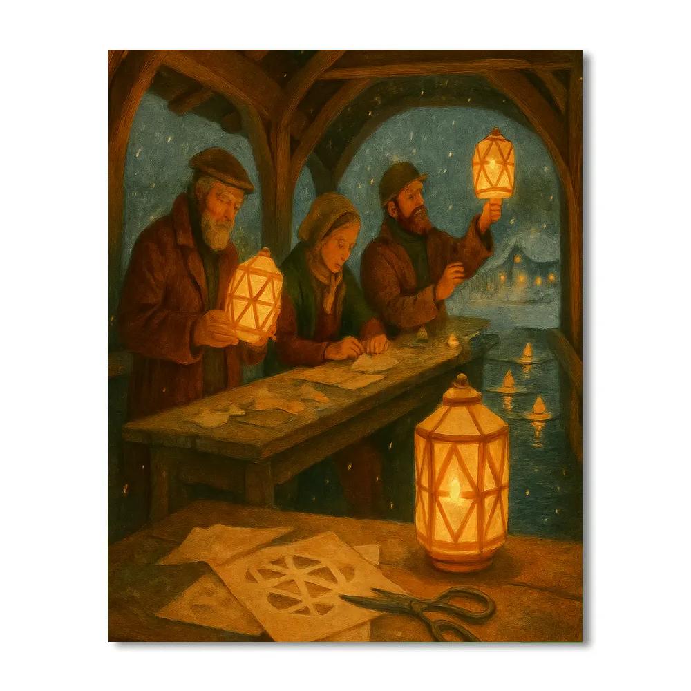 Lantern Makers Bridge Paint by numbers art