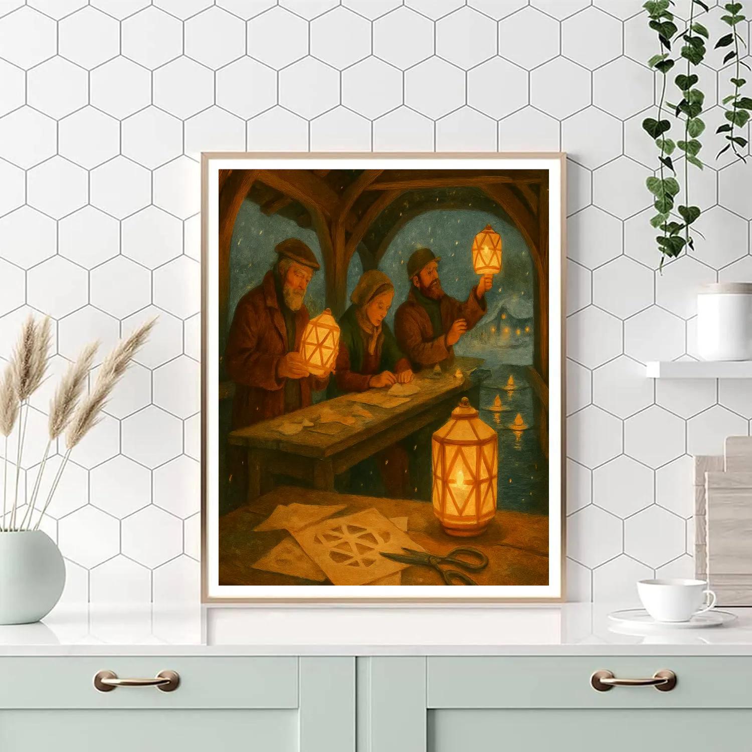 Lantern Makers Bridge Paint by numbers art