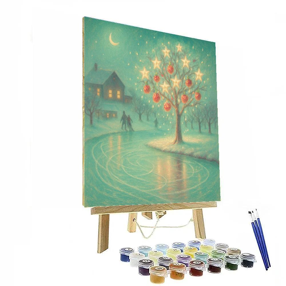 Skaters Under The Star Apple Tree paint by number