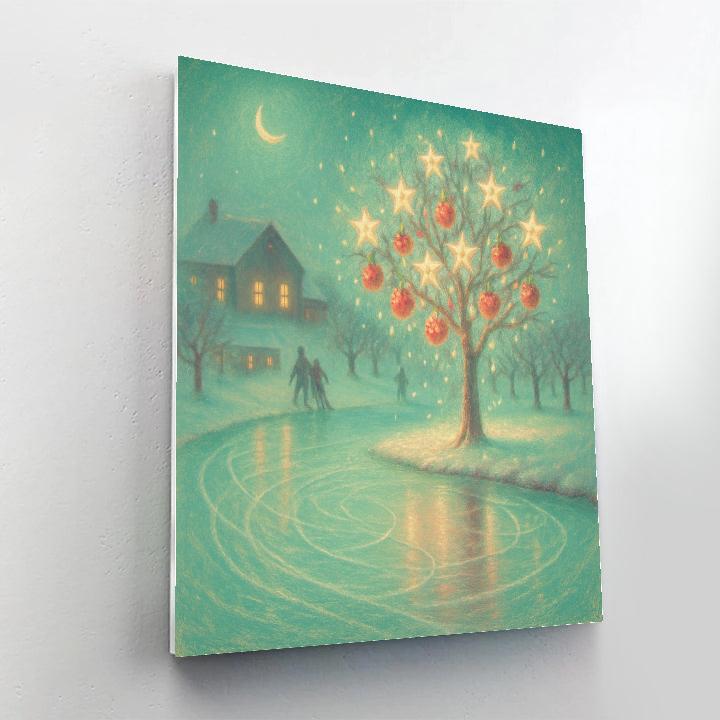 Skaters Under The Star Apple Tree paint by number