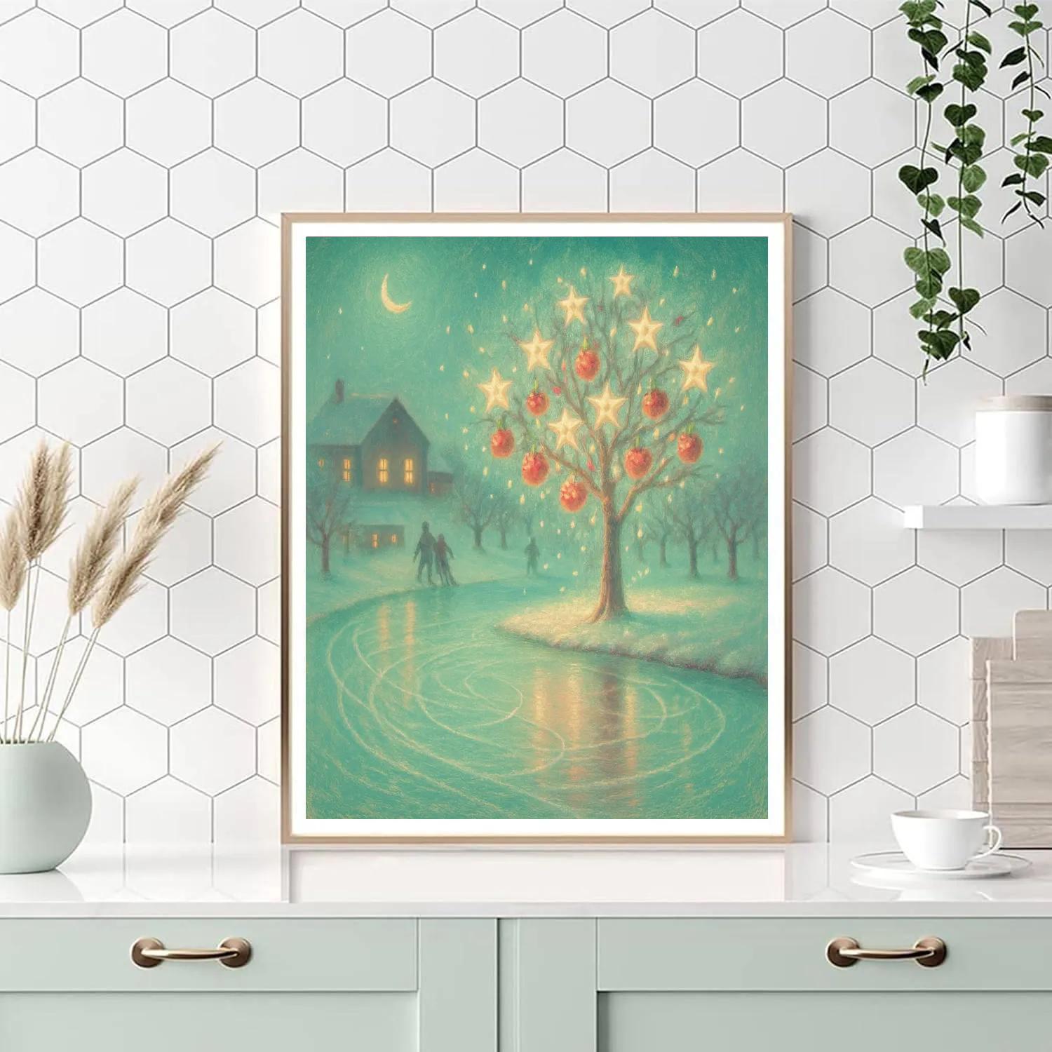 Skaters Under The Star Apple Tree paint by number