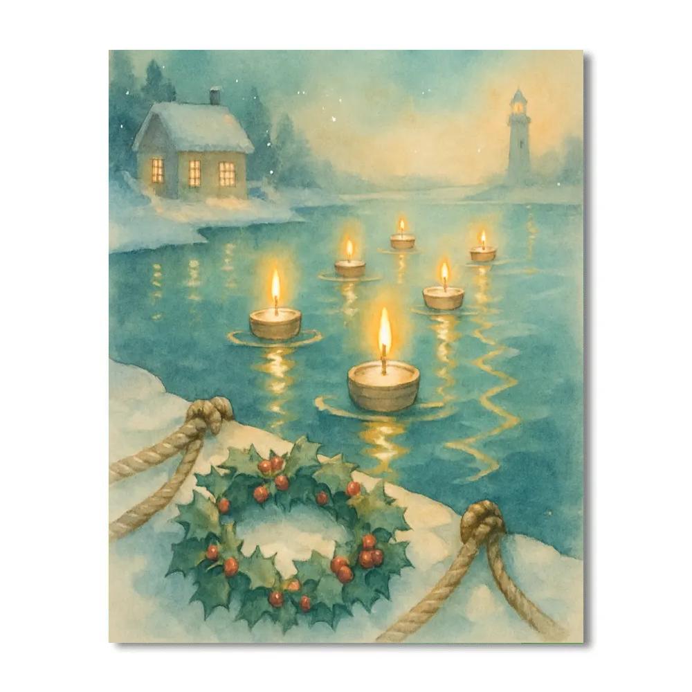 Holly Harbor Candleboats Paint by numbers art