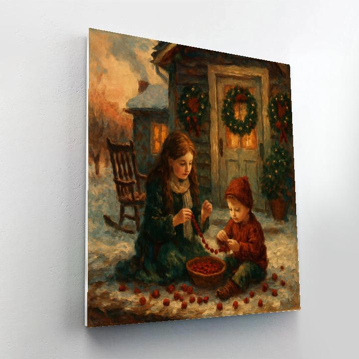 Cranberry Strings On The Porch paint by color