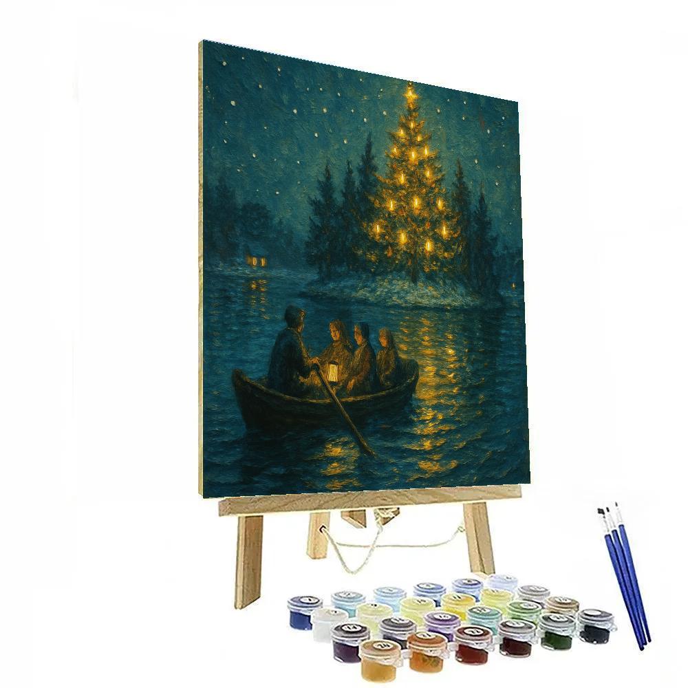 Lamplight Skiff To Winter Isle Painting by numbers kit