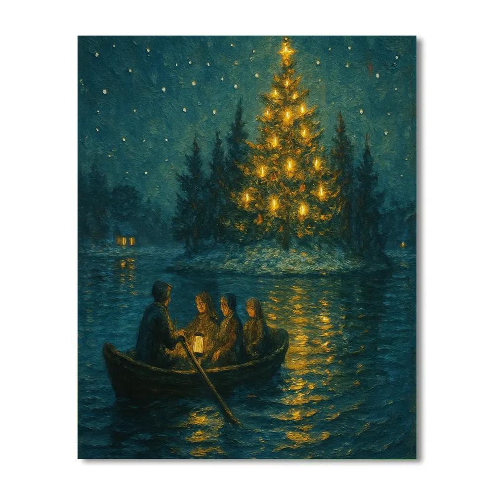 Lamplight Skiff To Winter Isle Painting by numbers kit