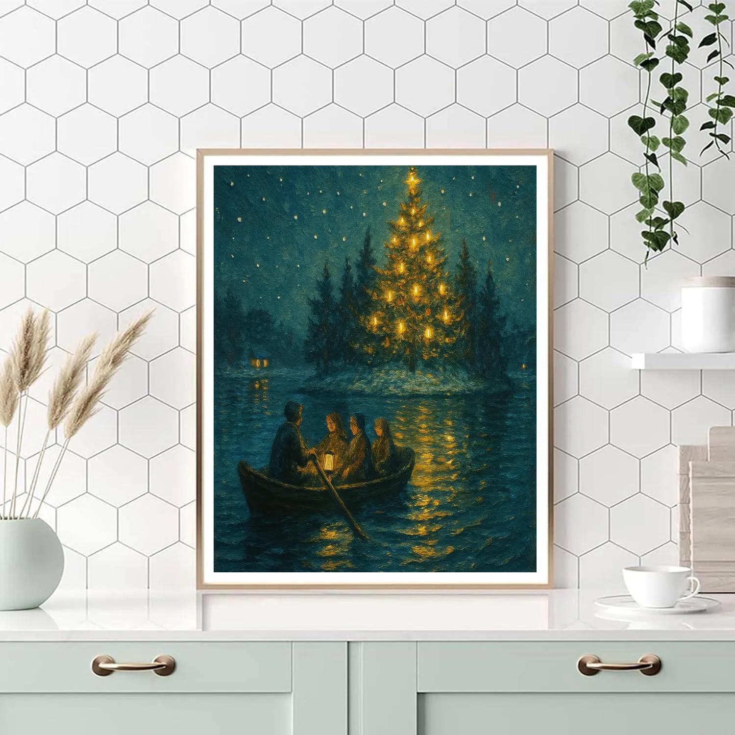 Lamplight Skiff To Winter Isle Painting by numbers kit