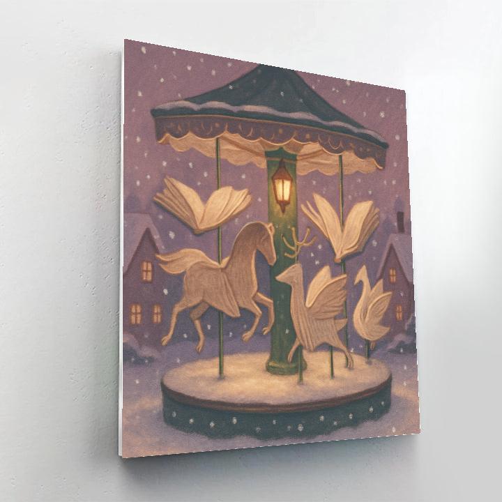 Carousel Of Winter Books Numbered painting kits