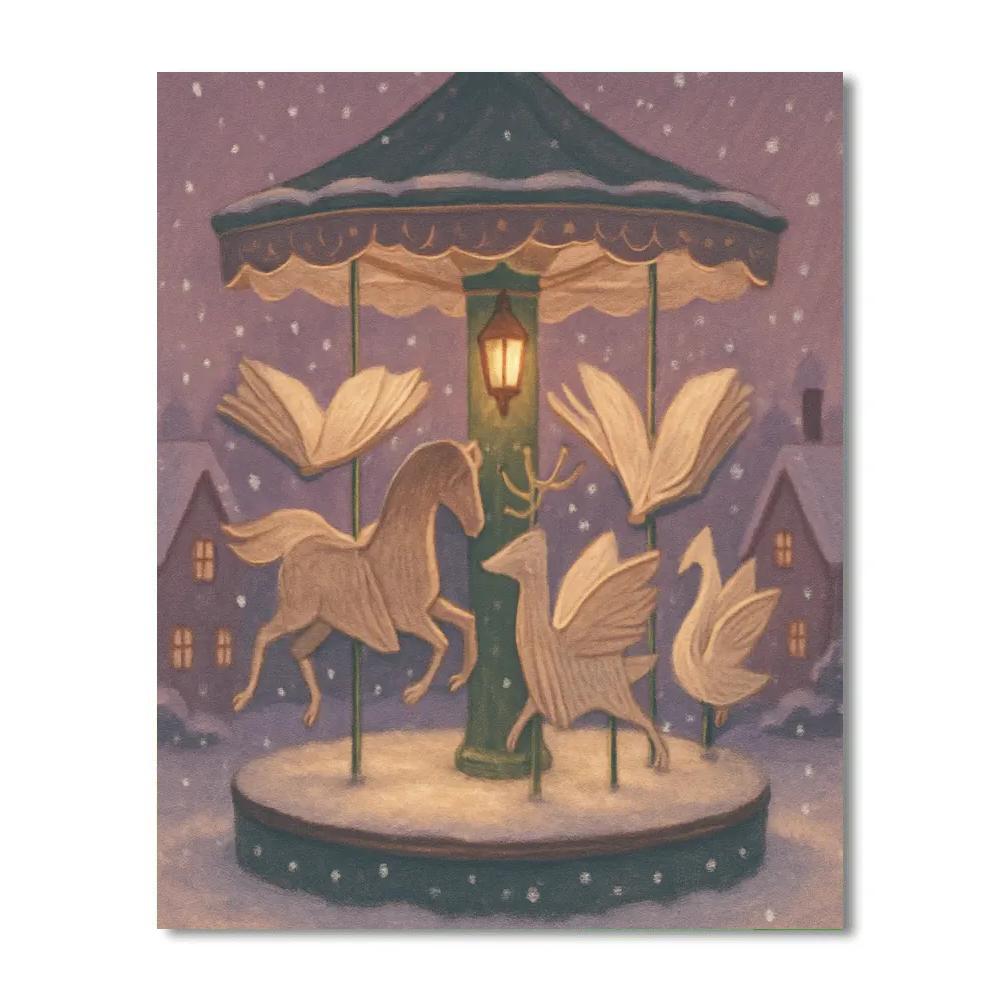 Carousel Of Winter Books Numbered painting kits