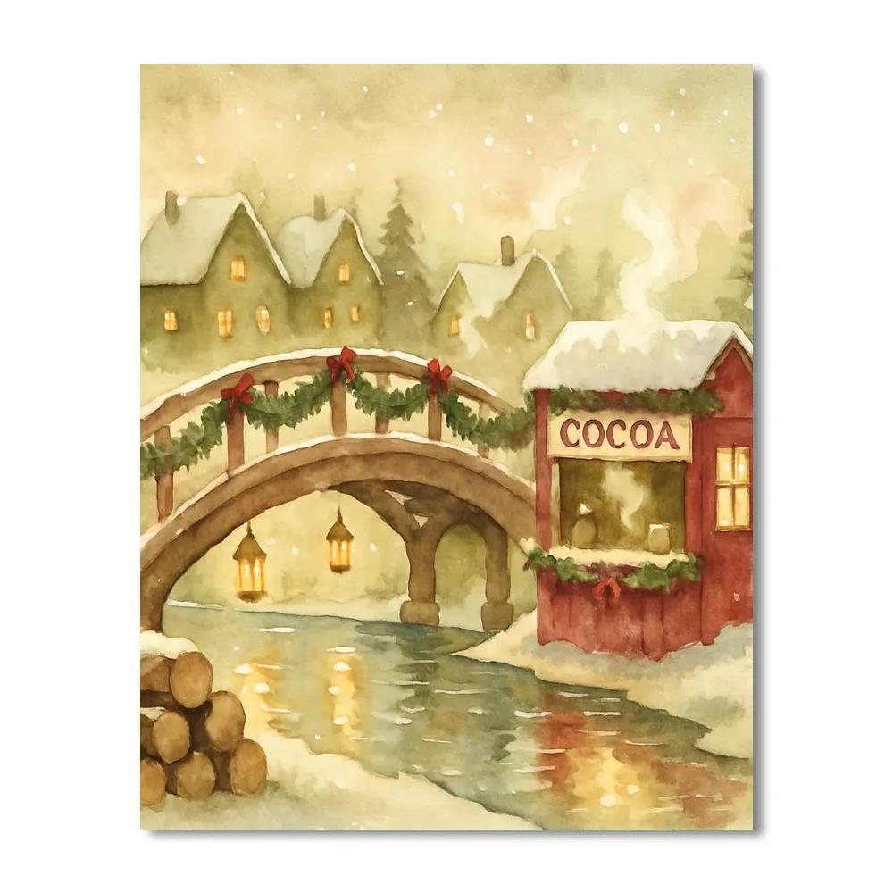 Evergreen Bridge Cocoa Stand paint by numbers