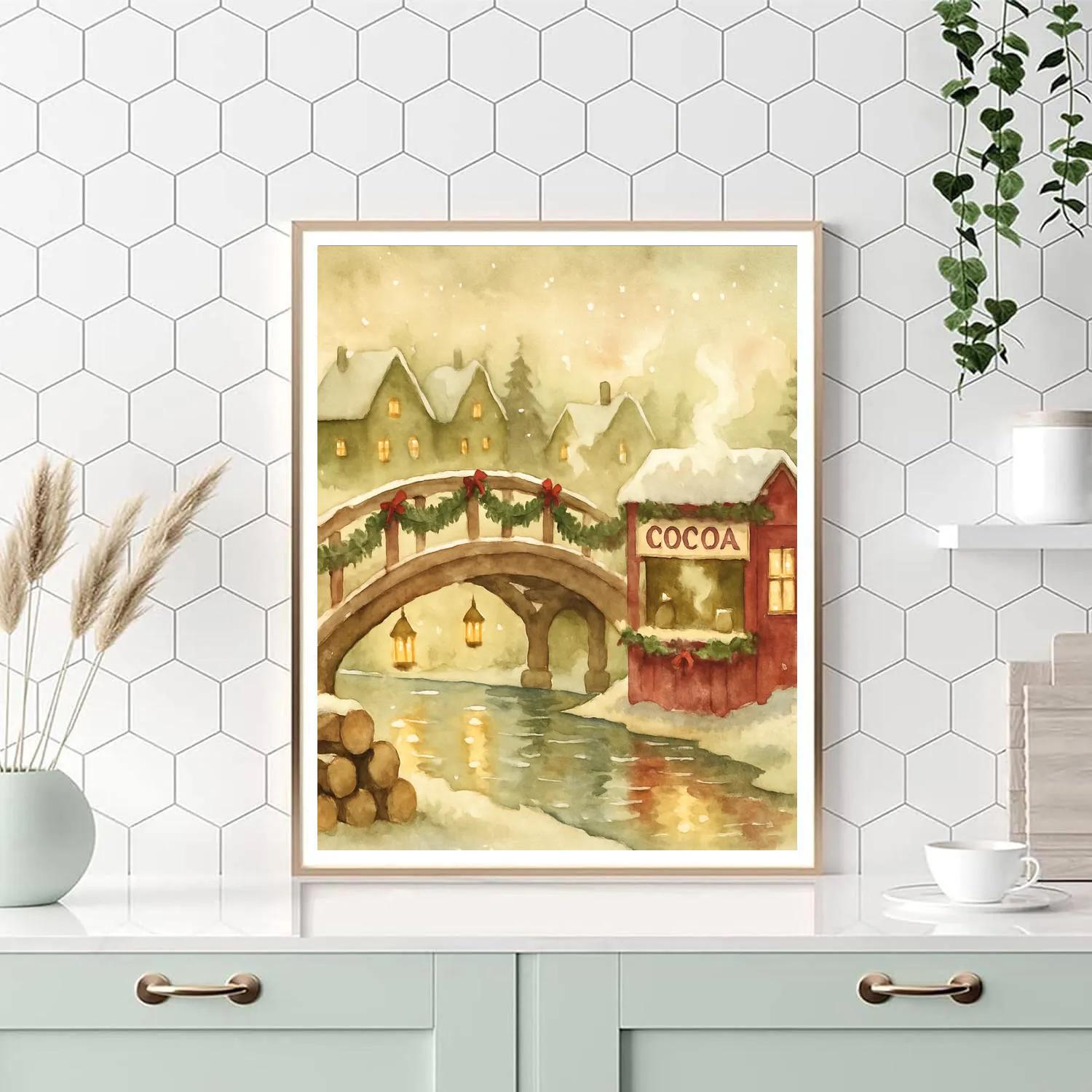 Evergreen Bridge Cocoa Stand paint by numbers
