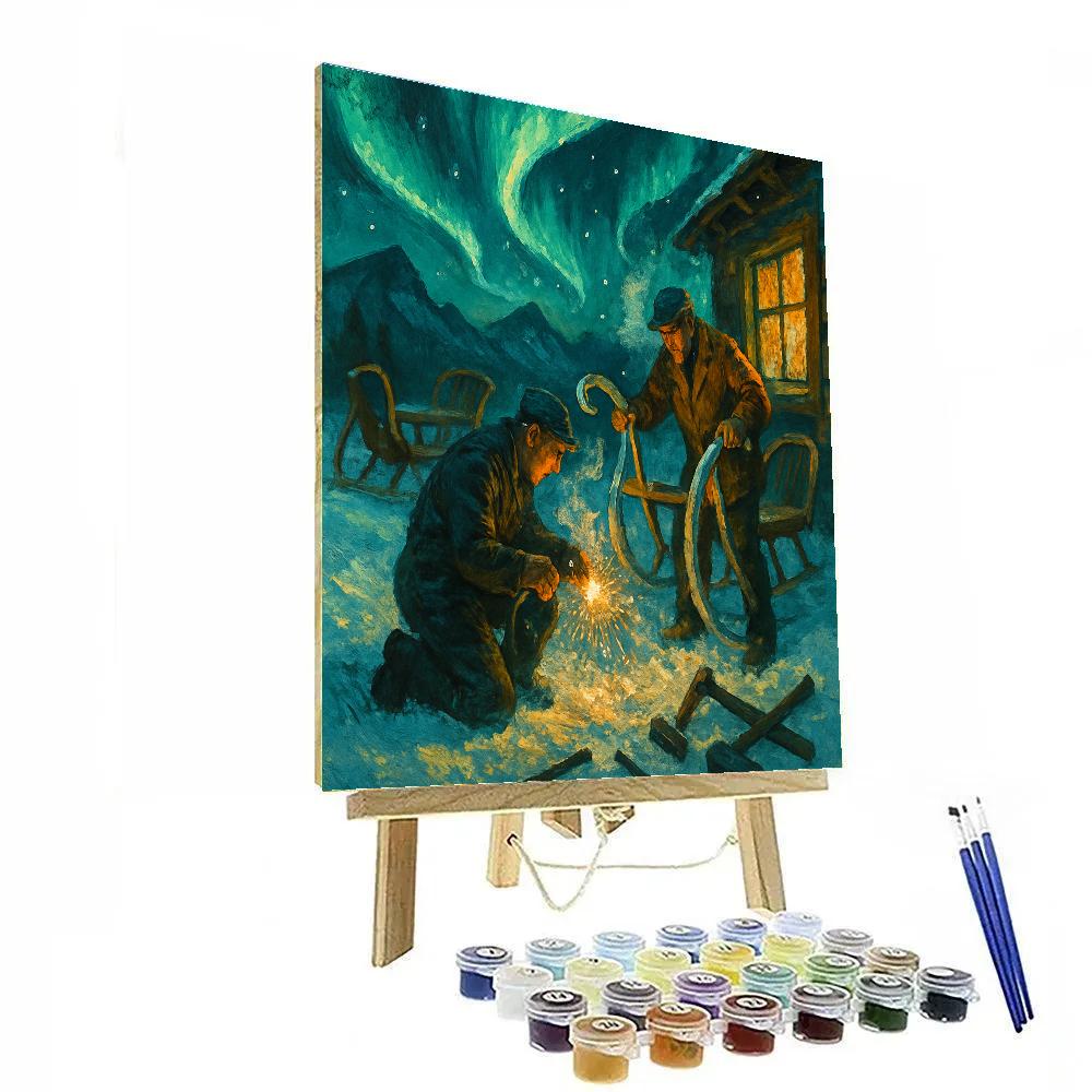 Aurora Sleighsmith Yard paint by numbers