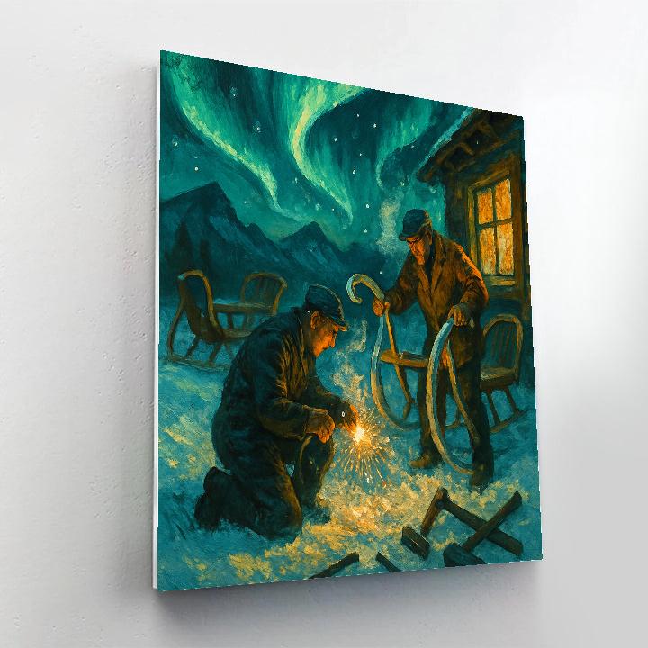 Aurora Sleighsmith Yard paint by numbers