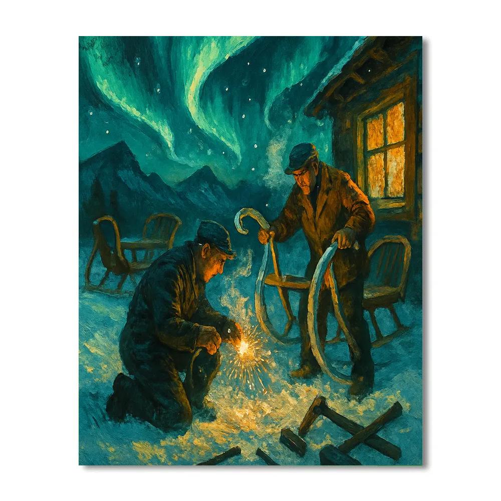 Aurora Sleighsmith Yard paint by numbers