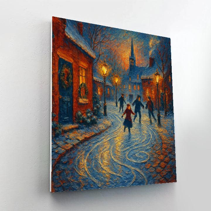 Starry Cobblestone Skaters Paint by numbers kits