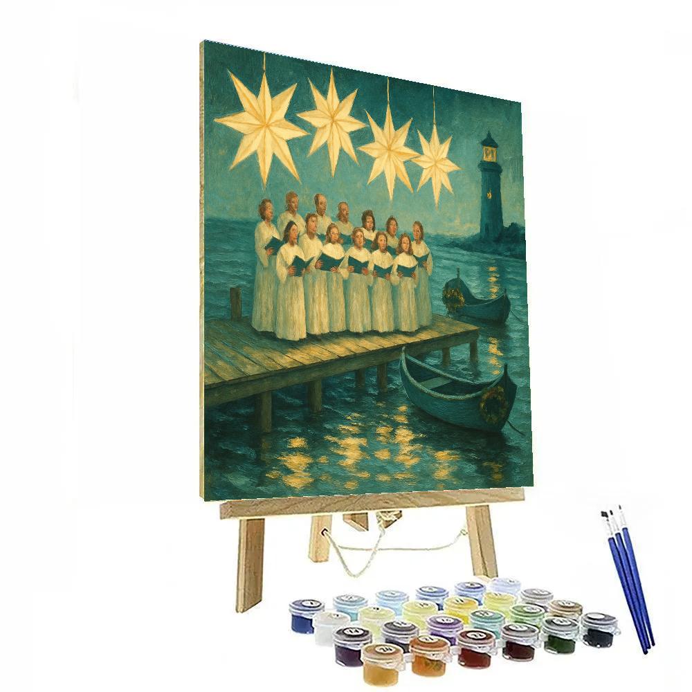 Harbor Choir Under Paper Stars paint by color
