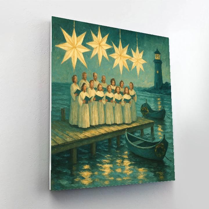Harbor Choir Under Paper Stars paint by color