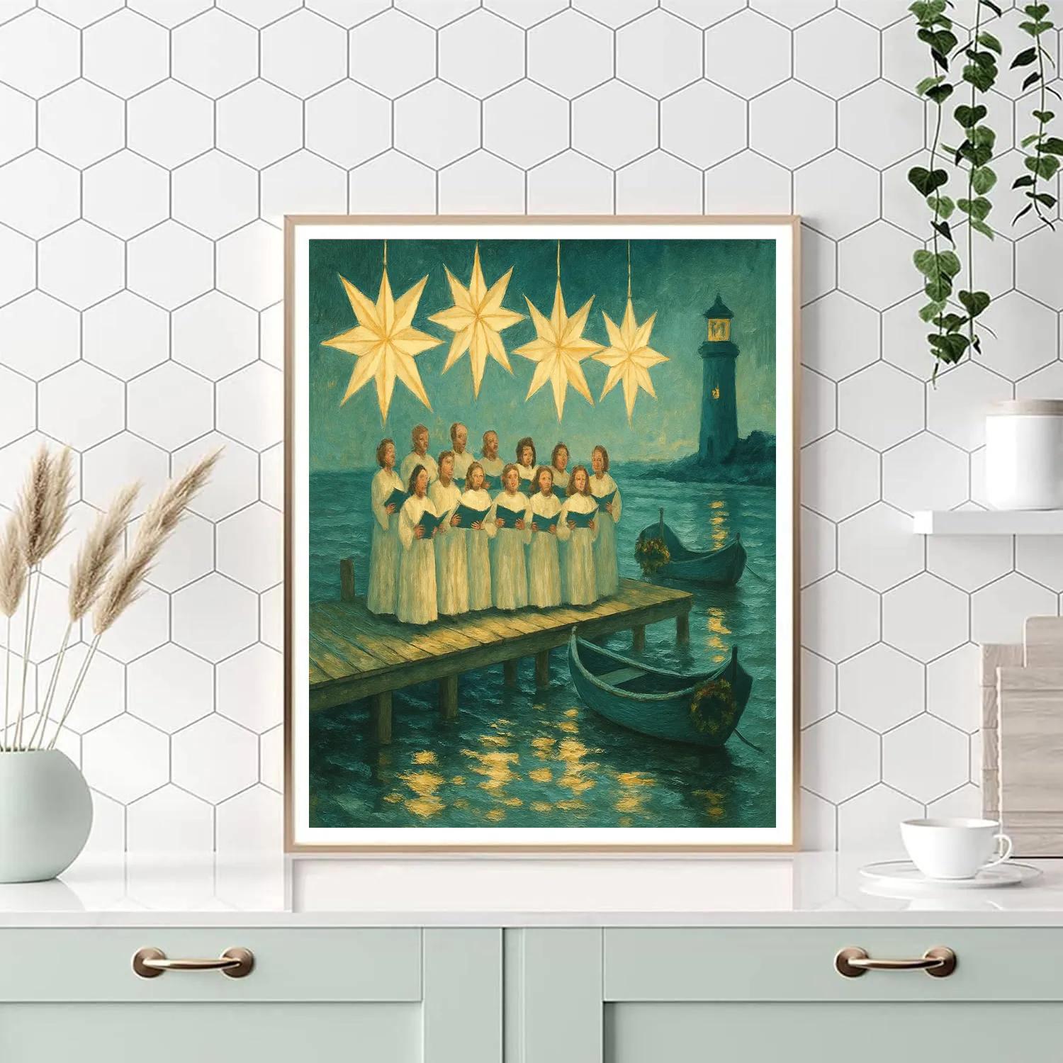 Harbor Choir Under Paper Stars paint by color