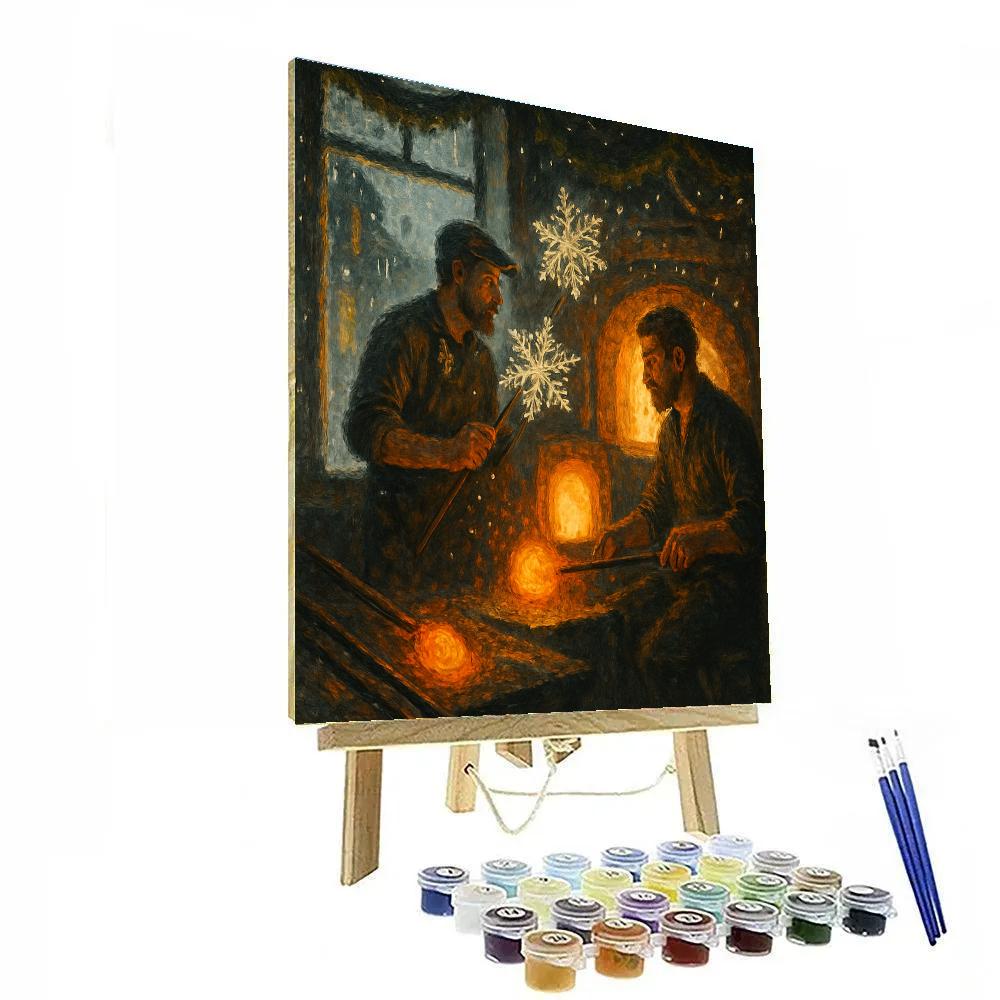 Snowflake Glassblower Hearth Painting by numbers kit