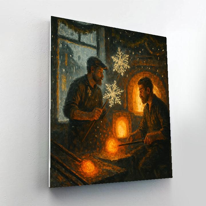 Snowflake Glassblower Hearth Painting by numbers kit