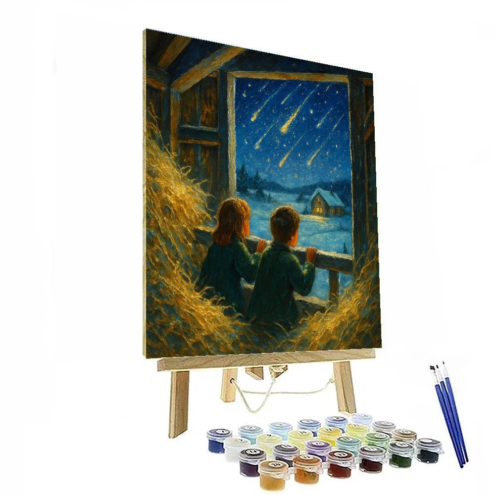 Stargazer Barn Hayloft paint by number