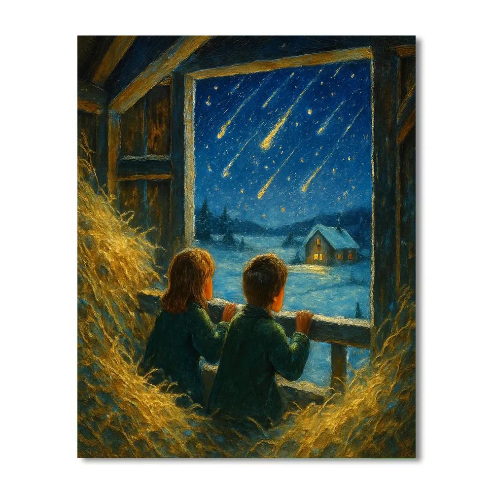 Stargazer Barn Hayloft paint by number