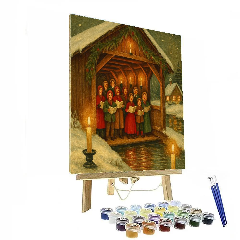 Pine Needle Choir Bridge painting number kit