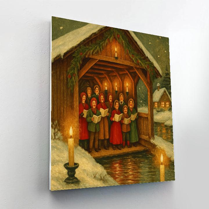 Pine Needle Choir Bridge painting number kit