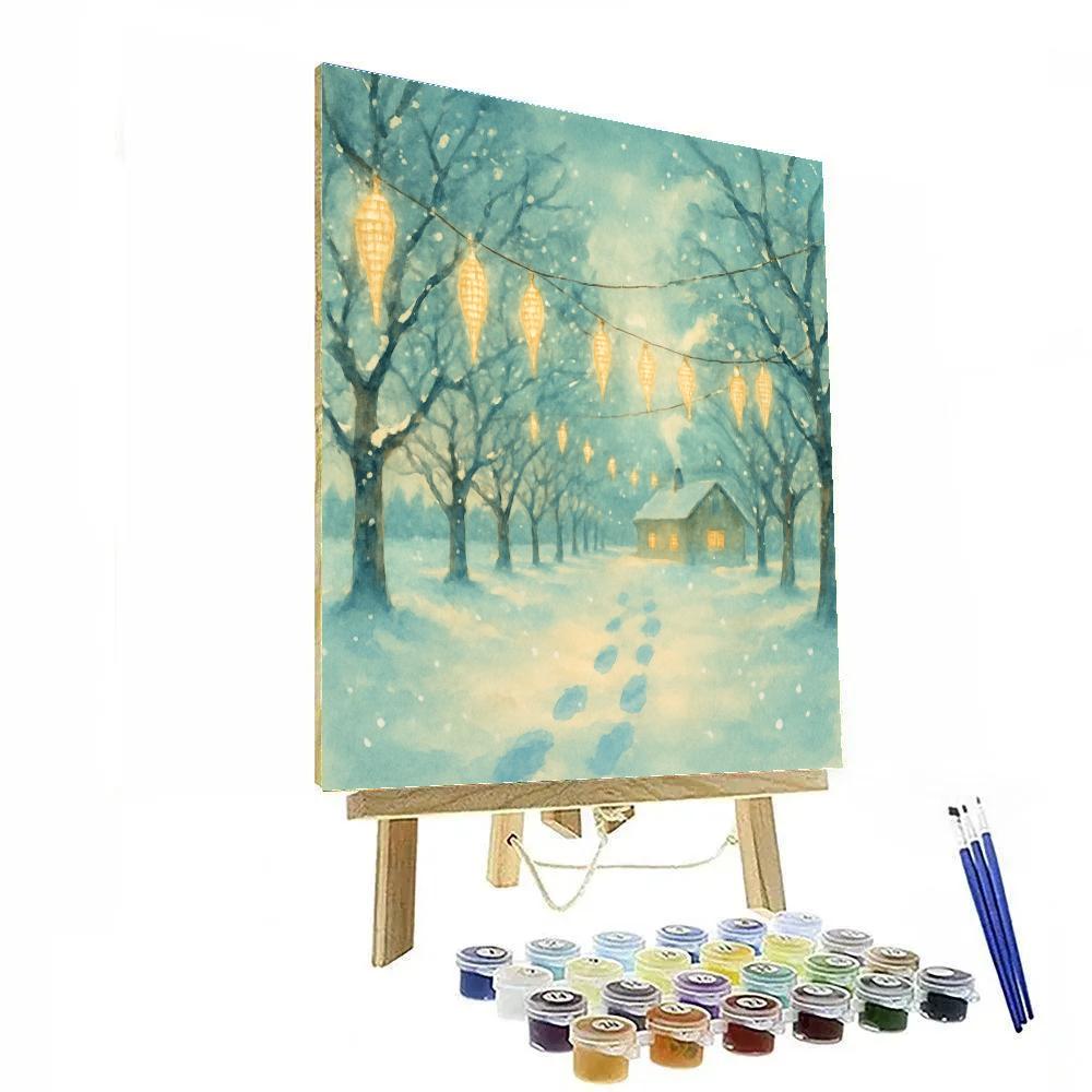 Icicle Orchard Lantern Weave Number painting