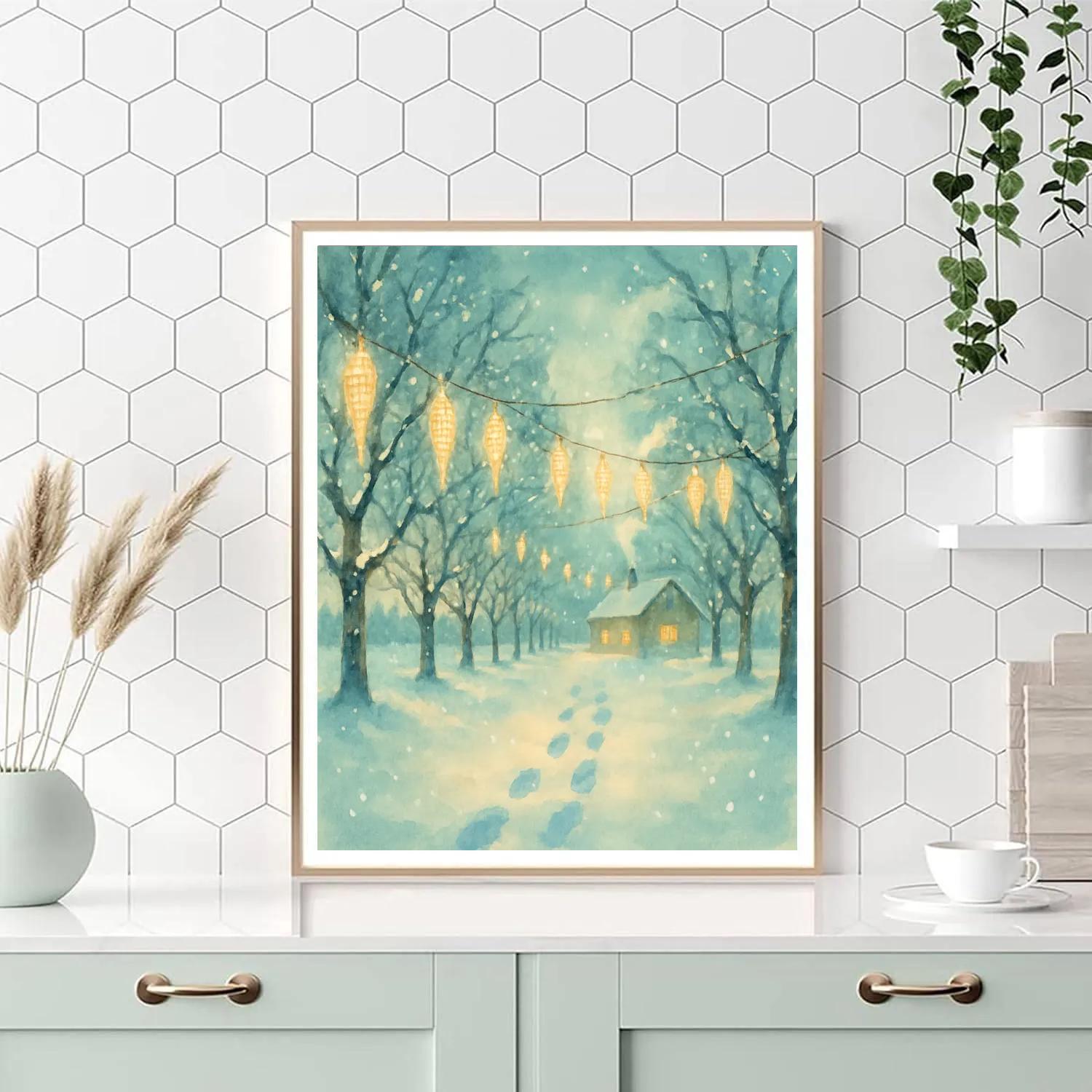Icicle Orchard Lantern Weave Number painting