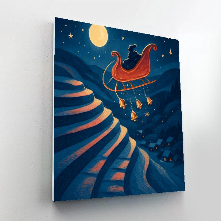 Sleighway Over Snow Ladders DIY paint by numbers