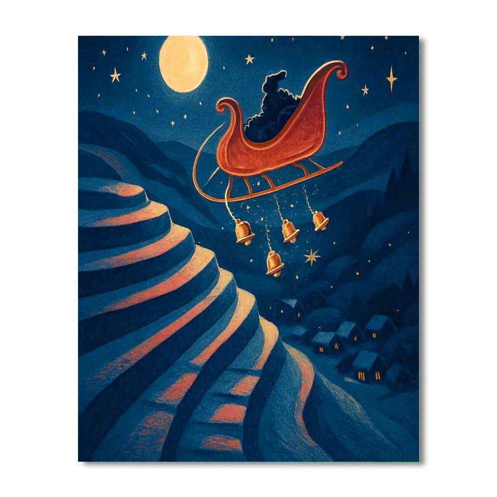 Sleighway Over Snow Ladders DIY paint by numbers