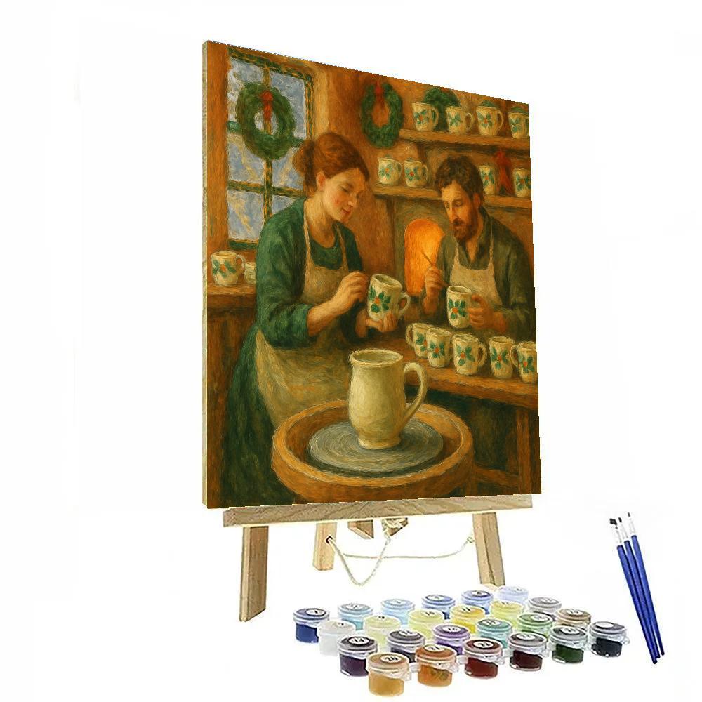 Ginger Fir Cottage Pottery DIY paint by numbers