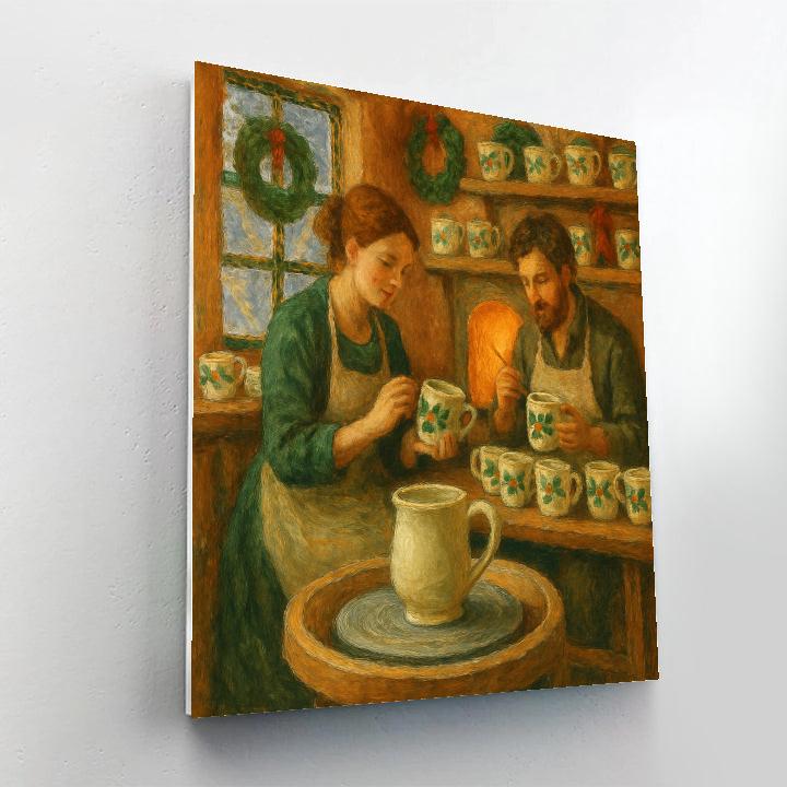 Ginger Fir Cottage Pottery DIY paint by numbers