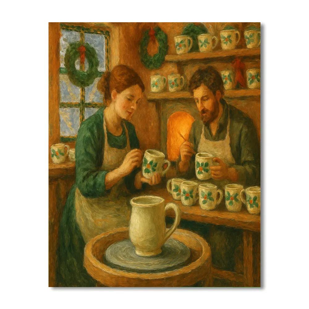 Ginger Fir Cottage Pottery DIY paint by numbers