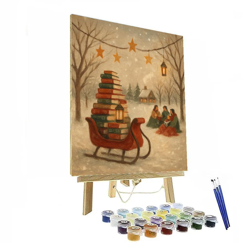 Star Orchard Sleigh Library DIY paint by numbers